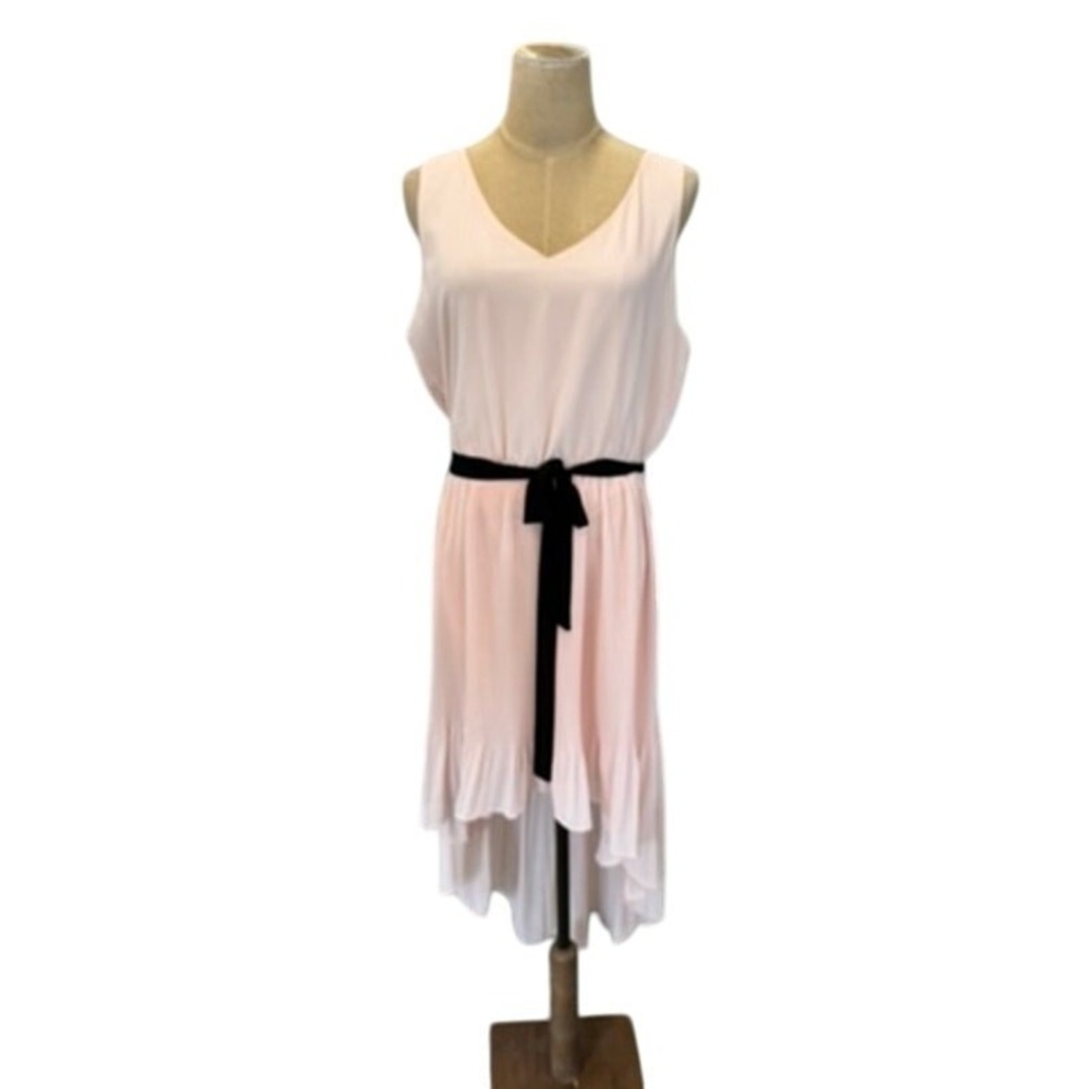 "LILY ROSE" Sheer High Low Belted Sundress SZ XL Fairycore *Small Snag See Image